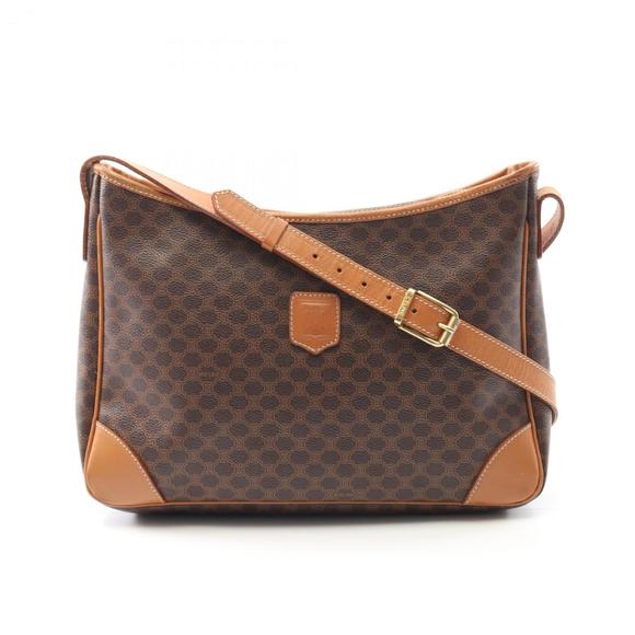 CELINE Brown Leather Shoulder Bag - Picture 1 of 9